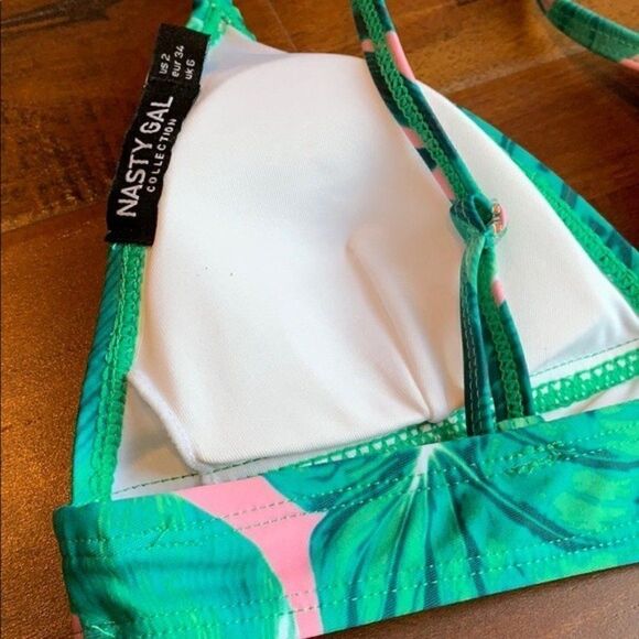 𝅺NASTY Gal Leaf Bikini Triangle Top Swimsuit - Picture 5 of 7